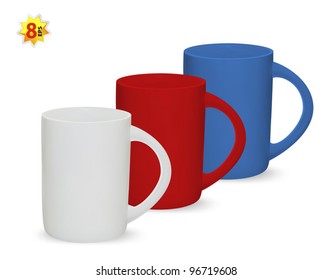 Set of three cups. Mesh only design.