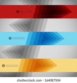 Set of three decorative banners. vector illustration