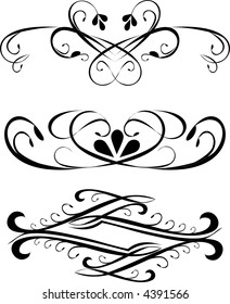 set of three design elements