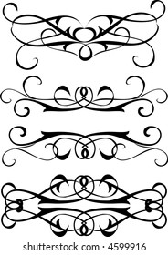 set of three design elements