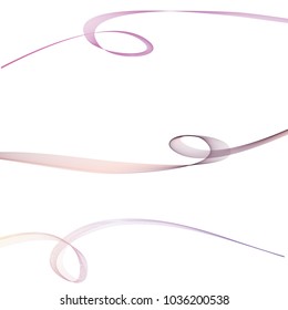 set of three different colored waves. Vector abrax image. Background.