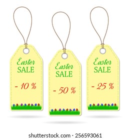 Set of three Easter price stickers