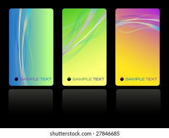 conjunto de tres elegantes tarjetas de visita