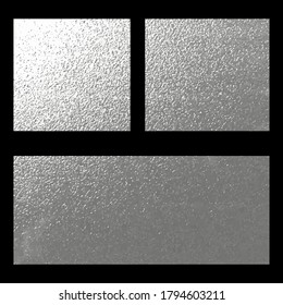 Set of three elements - abstract silver background in grunge style - vector.