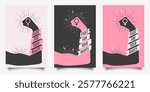 Set of three Fight For Your Right banners, Women