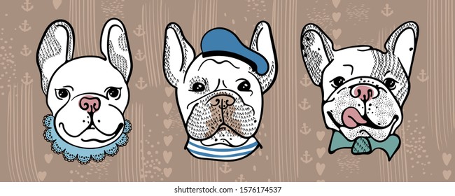 Bulldog Three Stock Vectors Images Vector Art Shutterstock