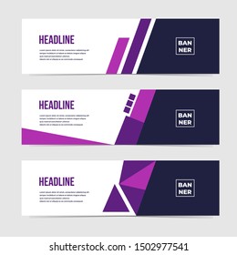 Set of three geometric banner with abstract shape template.

Landing page design , promotion banner , website banner.

Vector Illustration