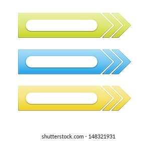 The set of three glossy search arrows / The search arrow / Arrows
