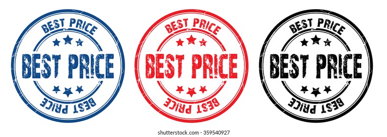 set of three grunge rubber stamp with text "best price" inside,vector illustration