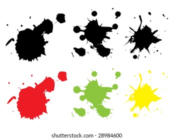 A set of three grunge splashes (color modifiable)