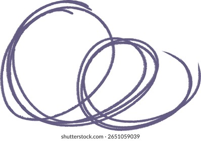 Ensemble de trois cercles de griffonnage dessinés à la main créés avec un style de marqueur gras. Conception de trois marqueurs pour les icônes de cercle de griffonnage