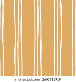 Set of three hand-drawn stripe patterns, vertical and horizontal linework, soft texture, warm colors, imperfect rhythm, editable vector tiles for packaging, textile, print, and web