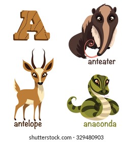 Set of three icons of animals for your design