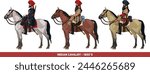 Set of Three Indian Irregular Cavalrymen in British Service from 1850
