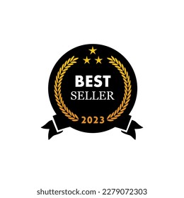 A set of three logos for best selle