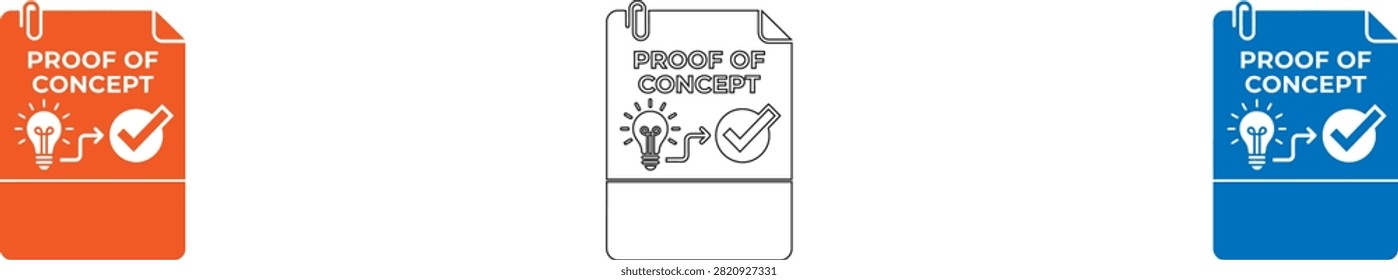 Set of three modern flat design stock photo icons for contributors isolated on transparent background, Vector