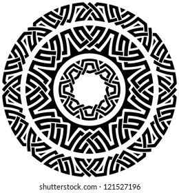 set of three ornamental circle borders