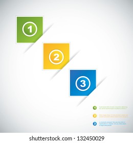 Set of three paper tag for your options.Vector