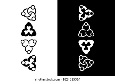 Set of three people concept. Very suitable in various business purposes, also for icon, symbol, logo and many more.