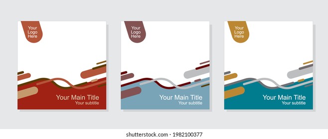 set of three posts for social media