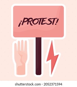 conjunto de tres iconos de protesta