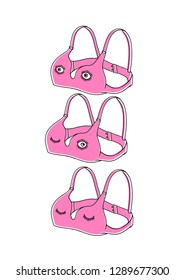 Set of three revived bras