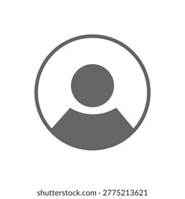 Set of three round placeholder headshot avatar, user profile vector icons
