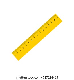 Set of three rulers, marked in centimeters