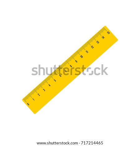 Set of three rulers, marked in centimeters