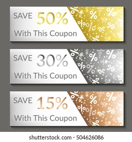 Set of three sale banners. Vector illustration. EPS10