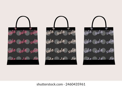 set of three sale paper shopping bags colorful paper sales bag for shopping, colorful paper pattern bags for sale shopping