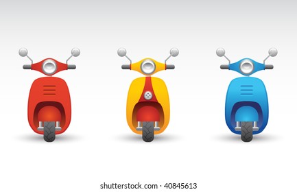 Set of three scooters