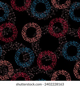 Set of three seamless patterns. Hand drawn various shapes and doodle objects. Geometric texture. Repeated graphic printing.