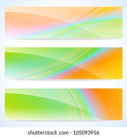 Set of three stylish abstract banners