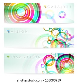 Set of three stylish abstract banners