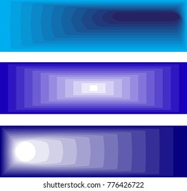 set of three themes for the header of the site or the background for the banner in blue tones.