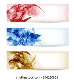 set three vector banner