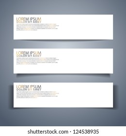 Set of three vector stickers for your text - vector