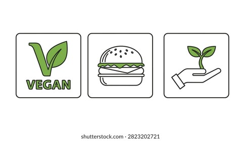 A set three vegan
