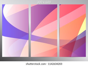 Set of three vertical banners. Modern infographic design. Vector illustration