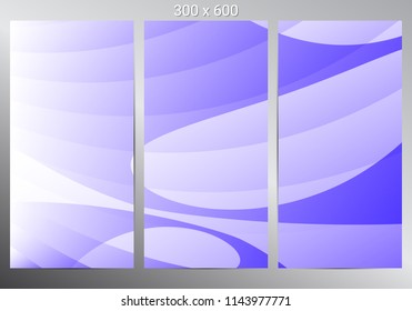 Set of three vertical banners. Modern infographic design. Vector illustration
