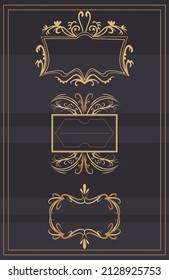 conjunto de tres etiquetas de vintange