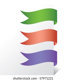 set of three wave paper tapes in colors