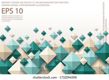 Un conjunto de diamantes tridimensionales. Composición abstracta hecha de cubos 3D. El diseño de la decoración.
Vector de material.