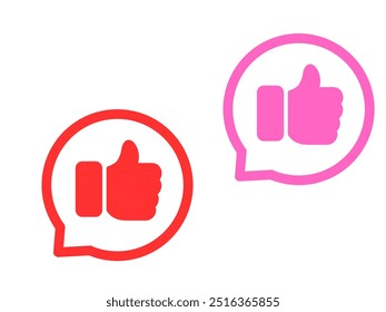 Configurar miniatura ícone vetor. Símbolo de dedo para cima. Eu gosto de sinal isolado no fundo branco - ilustração vetorial