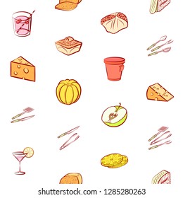 Set of thumbnails. Background for printing, design, web. Usable as icons. Seamless. Colored.