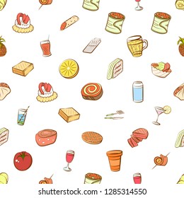 Set of thumbnails. Background for printing, design, web. Usable as icons. Seamless. Colored.