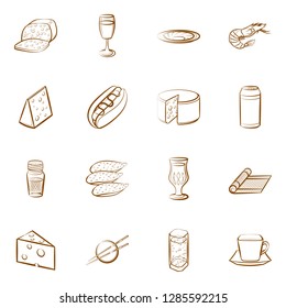 Set of thumbnails. Background for printing, design, web. Usable as icons. Binary color.