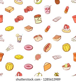 Set of thumbnails. Background for printing, design, web. Usable as icons. Seamless. Colored.