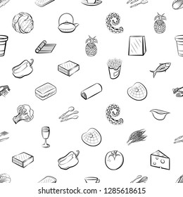 Set of thumbnails. Background for printing, design, web. Usable as icons. Seamless. Monochrome binary, black and white.